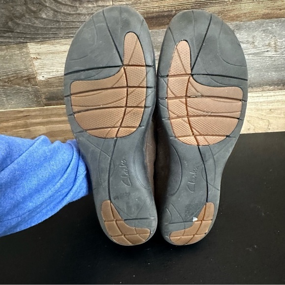 Clarks Unstructured Slip On Loafers Shoes Women’s 9M Brown Leather Casual Shoes - Picture 8 of 10